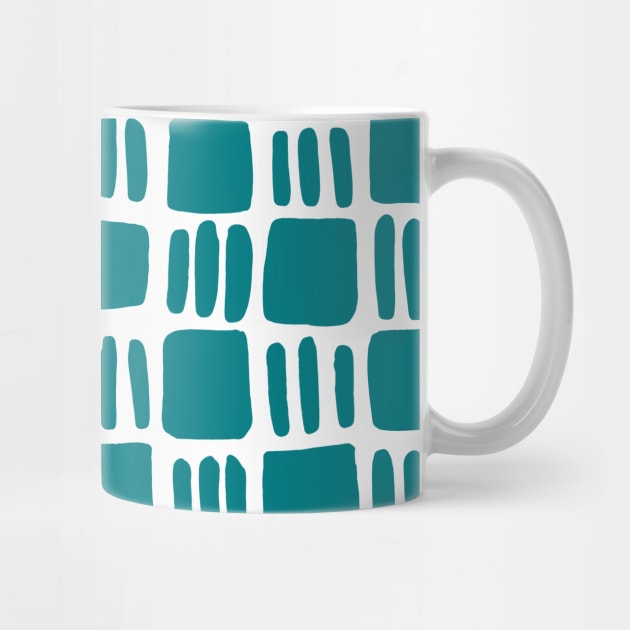 Abstract squares - turquoise by wackapacka